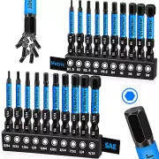 20-PCS Allen Key/Allen Wrench Drill Bit Set, Impact Hex Bits (Metric & SAE) 2 In