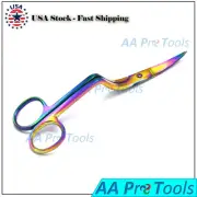 6" Double Curved Embroidery Scissors Multi Color Sharp Point Craft Trim Thread