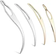 4 Pieces Sisterlock Retighten Tool, Dreadlock Tool for Hair, Dreadlock Crochet Needle, Loc Needle for Dreads, Dread Crochet Needle for Hair Extensions Styling Tools Loc Maintenance (Gold, Silver)