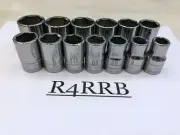 Snap-on Tools USA NEW 13pc 1/2" Drive METRIC 6 Point Shallow Socket Set 313TWMYA