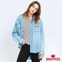 在飛比找momo購物網優惠-【BRAPPERS】女款 寬版長袖襯衫(淺藍)