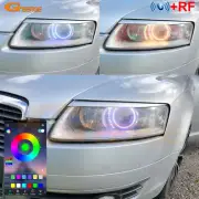 For AUDI A6 S6 RS6 C6 Multi Color RGB LED Angel Eyes Halo Rings Bluetooth APP (for: Audi)