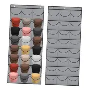 Hat Rack for Baseball Caps, 24 Pocket Over The Door Hat Organizer Storage, Hat