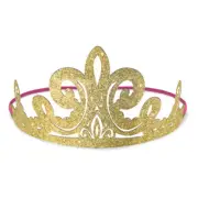 DISNEY PRINCESS Once Upon a Time GLITTER PAPER TIARAS (8) ~ Party Supplies Hats