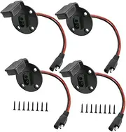 KITANDOVE 4-piece Power Cable Solar Panel Connectors 16 Screws Waterproof for Rvs Motorcycles Tractors
