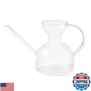 Modern Sprout Handcrafted Borosilicate Glass Watering Can, Long Spout for Con