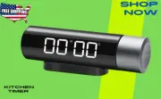 Rotating Pomodoro Timer, Magnetic ABS Kitchen Timer with LED Display