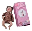 Reborn Baby Doll Happy Day Silicone Sleeping Girl Brunette NIB with Accessories
