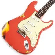 2023 Collection Time Machine 1960 Stratocaster Heavy Relic Aged Fiesta Red over