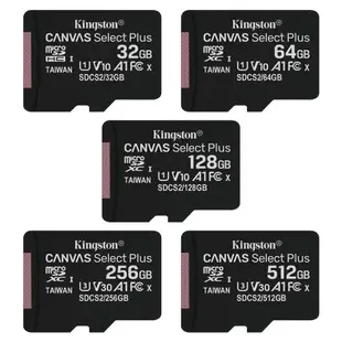 【199超取免運】[享樂攝影]【Kingston金士頓 Canvas Select Plus microSD記憶卡】32G/64G/128G/256G/512G TF 手機記憶卡【APP下單跨店最高20%點數回饋!!】