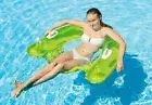 Intex Sit N Float Inflatable Lounge Adult Pool Chair Swimming Pool Beach Green