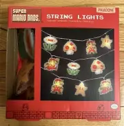 Nintendo Super Mario Bros String Lights Battery Operated New for 2023 by Paladon