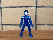 2 INCH HALO MEGA BLOKS CONSTRUX TRANSLUCENT BLUE UNSC AI CORTANA MINI FIGURE