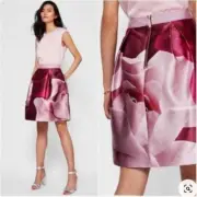 Ted Baker Nell Porcelain Rose Skirt, NEW with tag, Size 2 (US 4/6), Zip Closure