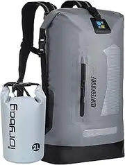 [IDRYBAG] Waterproof Backpack Dry Bag 20L/30L/40L, Floating Dry Backpack Waterproof for Men, Dry Sack Waterproof Bag for Kayak