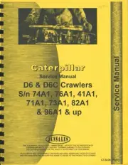 Caterpillar D6, D6C 71A,73A,74A,76A,82A,83A,96A workshop manual photocopy