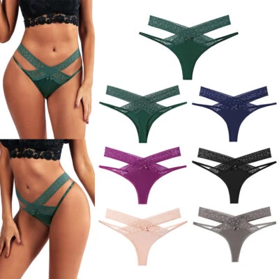 Sexy Lace Panties Women Low-Waist Seamless G-String Underwear Thong Knickers