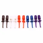 20Pcs Multimeter Wire Lead Test Hook Clip Electronic Mini Probe Set Red White Blue Black Purple For Repair Tool