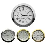 Premium Quality Mini Round Quartz Clock Insert 55mm Diameter Silver Bezel