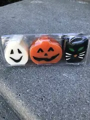Halloween Candles set of 3 Novelty Cat Ghost Pumpkin New Orange Black White