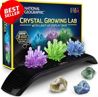 National Geographic Crystal Growing Kit with Light-Up Display