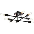 Living District LD2351BK Script 8 Light 19 inch Black Flush Mount Ceiling Light