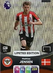 Panini Premier League 2023 2024 Mathias Jensen Limited Edition Trading Card