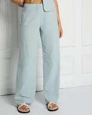 [Ava And Ever] Ava And Ever Women's Gia Stripe Pants in Cloudy Blue Size 8 8 Cloudy Blue
