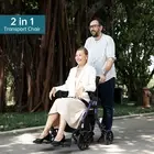 ELENKER® KLD-9224 All-Terrain 2 in 1 Rollator Walker & Transport GREEN