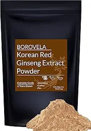 Korean Red Ginseng Extract Powder 100% Natural Authentic Korean Health Power Support Healthy Immune System Energy & Focus Supplements Mix with Coffee Tea Yogurt Soup Smoothies 50 servings