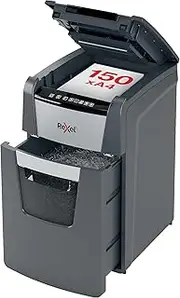 Rexel Optimum Auto Feed+ 150X Automatic Cross Cut Paper Shredder, Black