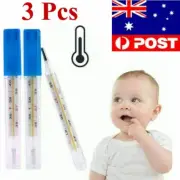 3x Adult Kids Thermometer Scale Traditional Glass Clinical Accuracy Mercury Free