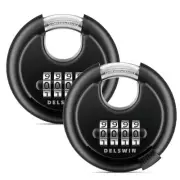 4-Digit Disc Combination Lock Outdoor - Heavy Duty Combination Padlocks with ...