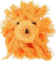 POPETPOP Pet Dog Chew Toy Bite-Resistant Cotton Rope Lion Shaped Teething Toy for Puppies and Safe Animal Design for Interactive Play and Reducing Furniture Damage