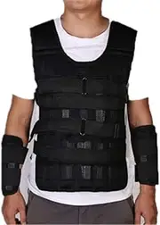 Fitness Accessories Adjustable Weighted Vest 11lbs 22lbs Comfortable Thin Steel Running Jogging Fitnes Weights Vest for Men Or Women with Durable Nylon (Color : Black, Size : 11lb)
