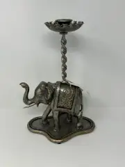 NEW Janice Minor for Neiman Marcus Metal Elephant 11.5” Candlestick Holder Y1