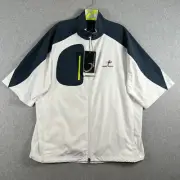 Zero Restriction Bolt Windwear Golf Shirt Mens Medium White Desert Springs NWT