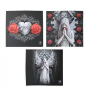 Set of 3 Only Love Remains Wall Canvas by Anne Stokes
