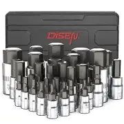 32-Piece HEX Bit Socket Set, SAE & Metric Allen Wrench Socket Set with Enhanc...