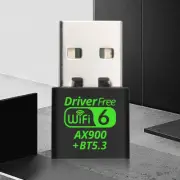 USB WiFi 6 Bluetooth-Compatible 5.3 Adapter Dongle 900Mbps Dual Band 2.4/5.8GHz