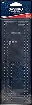 Sew Easy SASHIKO TEMPLATE BORDER RULER - UPTO 4 6 8IN DOUBLE BORDER, BLUE Cotton Ruler, 8 x 8 cm