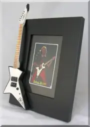 JUDAS PRIEST Miniature Guitar Frame Hamer Glenn Tipton