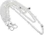 [HORIALENCE] Star Chain Belt for Women Men Hip Hop Punk Waist Decoration Durable Accessory for Style Unique Key Chain Design for Personal Expression