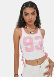 [dELiA*s by Dolls Kill] On My Team Mesh Tank Top