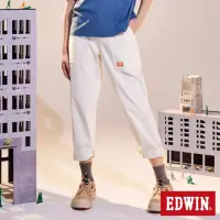 在飛比找momo購物網優惠-【EDWIN】男裝 橘標 圖案JERSEYS迦績工裝褲(白色