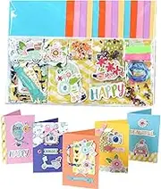 Gigicloud Paper Card Making Kits Colorful Handmade Greeting Card Kits DIY Making Material Set for Birthday Invitation, Thanksgiving, Christmas,Holiday,Baby Shower