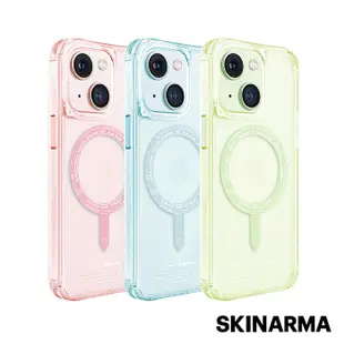 Skinarma iPhone 15 Saido低調風格磁吸防摔手機殼 附扣具透綠