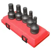 Sunex Tools Impact Socket Set Metric Deep Universal Black Oxide+Hardshell (5Pc)