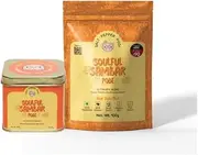Salt Pepper Podi | Soulful Sambar Podi | Exquisite Blend of Aromatic Spices | Mouthwatering Taste | Authentic South Indian Cuisine | Natural & Aromatic | Tin 150g + Refill Pouch 100g