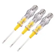 Clear Plastic Handle Slotted Bit 100-500V AC Voltage Detector 3Pcs